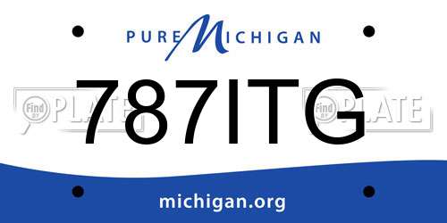 787ITG Michigan License Plate