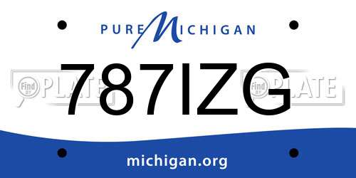 787IZG Michigan License Plate