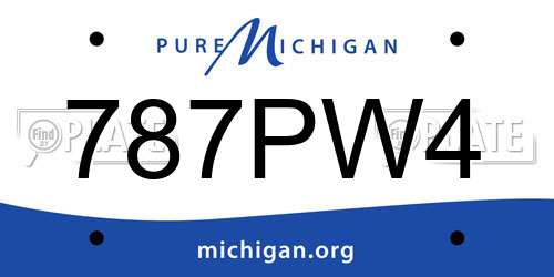787PW4 Michigan License Plate