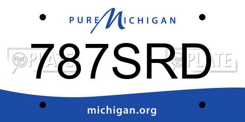 787SRD Michigan License Plate