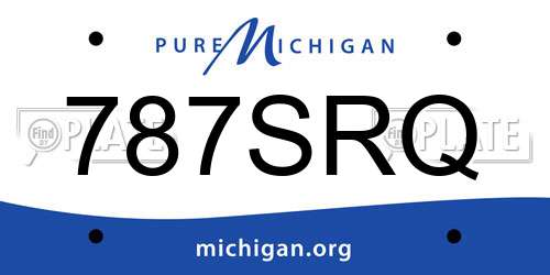787SRQ Michigan License Plate