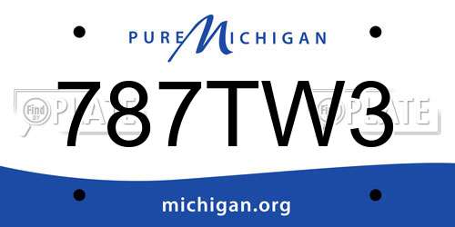 787TW3 Michigan License Plate