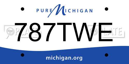 787TWE Michigan License Plate