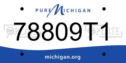 78809T1 Michigan License Plate