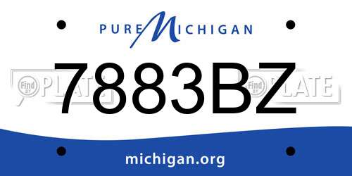 7883BZ Michigan License Plate
