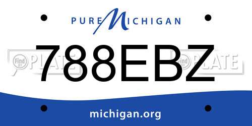 788EBZ Michigan License Plate