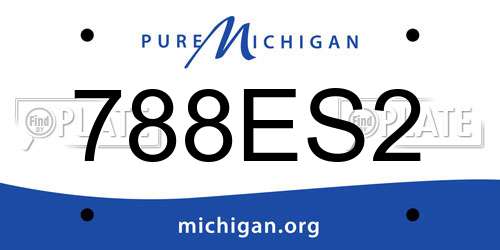 788ES2 Michigan License Plate