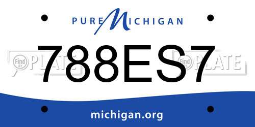 788ES7 Michigan License Plate