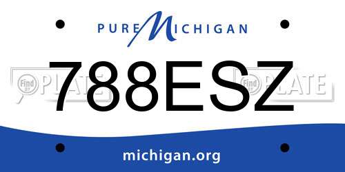 788ESZ Michigan License Plate