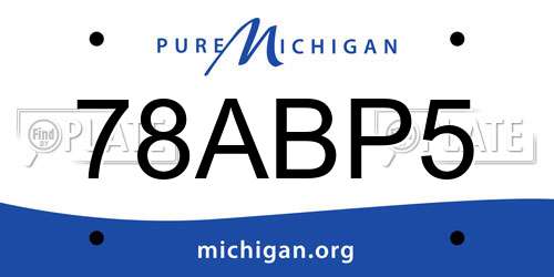 78ABP5 Michigan License Plate
