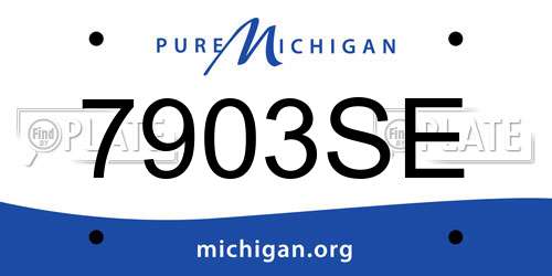 7903SE Michigan License Plate