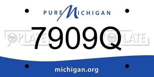 7909Q Michigan License Plate