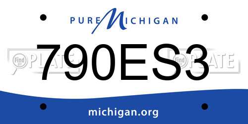 790ES3 Michigan License Plate