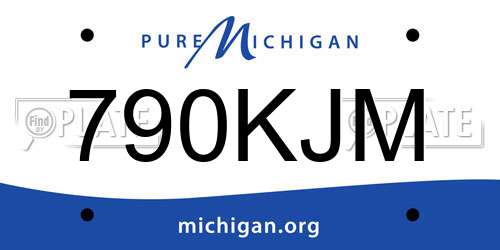 790KJM Michigan License Plate