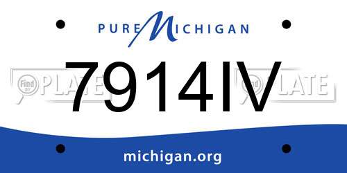 7914IV Michigan License Plate