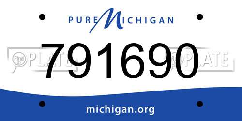 791690 Michigan License Plate