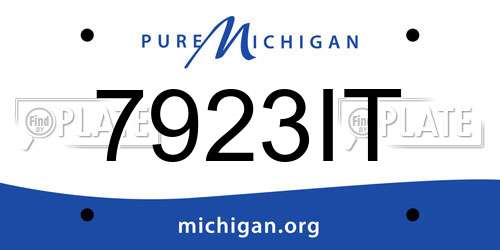 7923IT Michigan License Plate