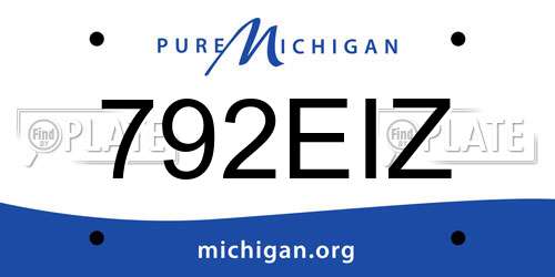 792EIZ Michigan License Plate
