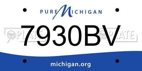 7930BV Michigan License Plate