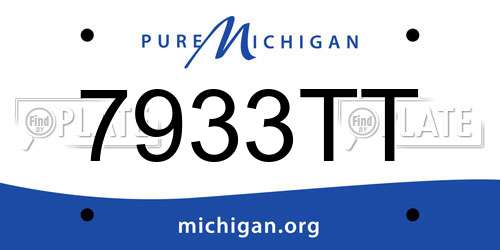 7933TT Michigan License Plate