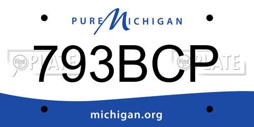 793BCP Michigan License Plate