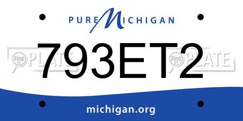 793ET2 Michigan License Plate