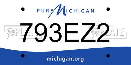 793EZ2 Michigan License Plate