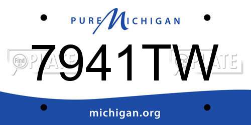 7941TW Michigan License Plate