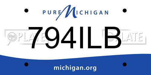 794ILB Michigan License Plate