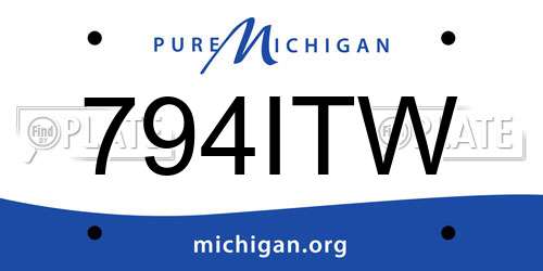 794ITW Michigan License Plate