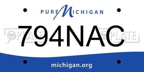 794NAC Michigan License Plate