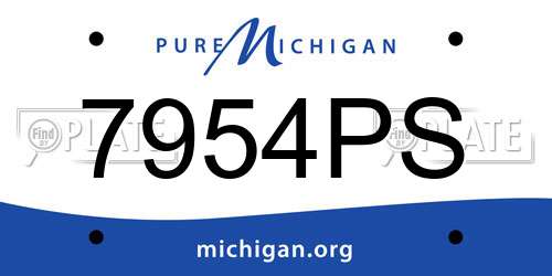7954PS Michigan License Plate