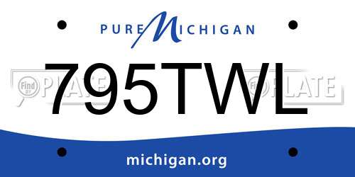 795TWL Michigan License Plate