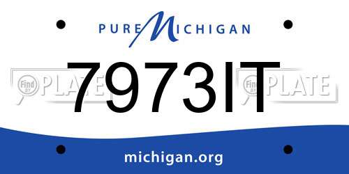 7973IT Michigan License Plate