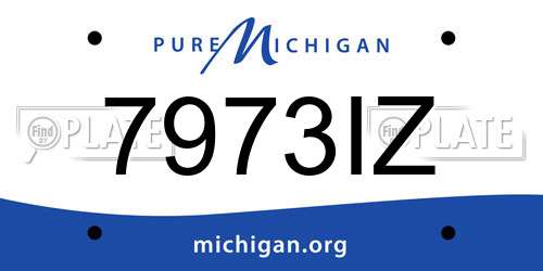 7973IZ Michigan License Plate