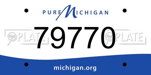 79770 Michigan License Plate
