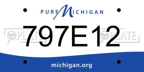 797E12 Michigan License Plate