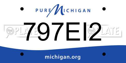 797EI2 Michigan License Plate