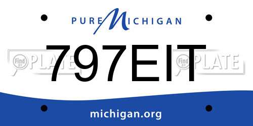 797EIT Michigan License Plate