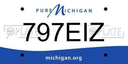 797EIZ Michigan License Plate