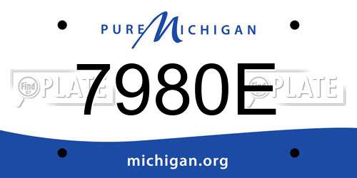 7980E Michigan License Plate