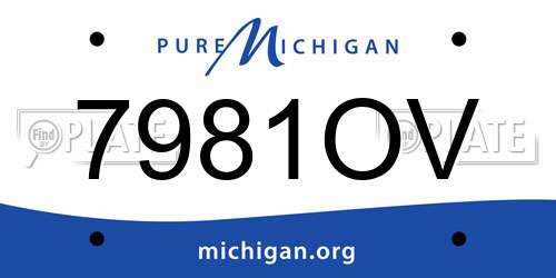7981OV Michigan License Plate