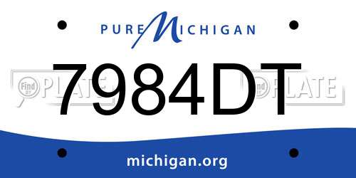 7984DT Michigan License Plate