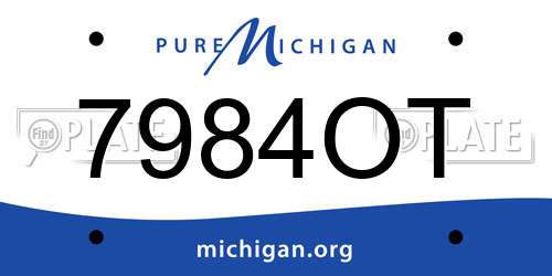 7984OT Michigan License Plate