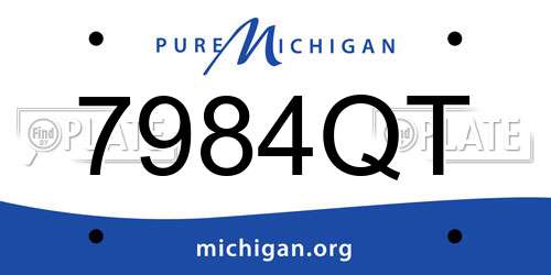 7984QT Michigan License Plate