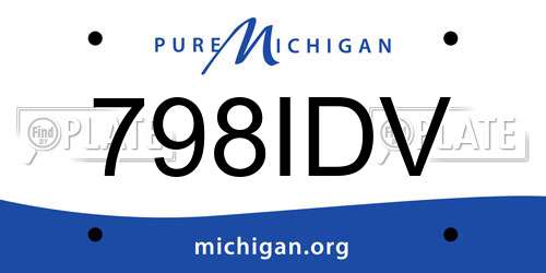 798IDV Michigan License Plate