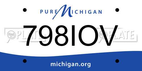 798IOV Michigan License Plate