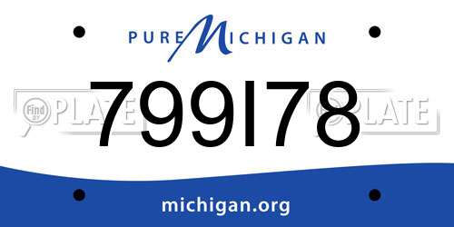 799I78 Michigan License Plate