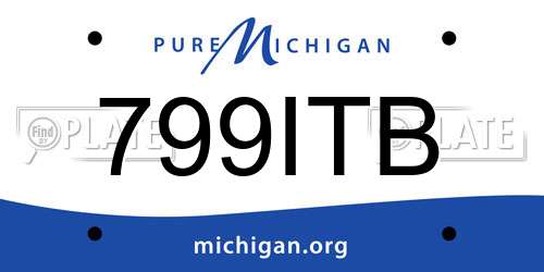 799ITB Michigan License Plate