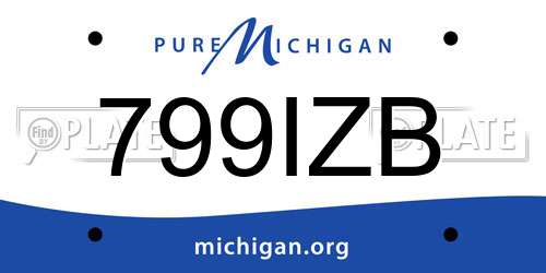 799IZB Michigan License Plate
